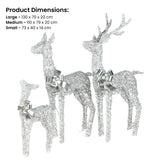 Christabelle Christmas Reindeer Display Set 3 Indoor & Outdoor Decorations Acrylic Beads Cool W