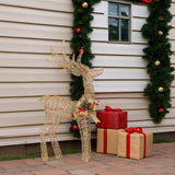 Christabelle Light Up Christmas Reindeer Display Indoor & Outdoor Decoration Warm White LED Lig - Low Angle