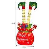 Christabelle Elf in Gift Sack Christmas Display Warm White LED Lights 86cm for Decoration w/Wir