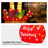 Christabelle Elf in Gift Sack Christmas Display Warm White LED Lights 86cm for Decoration w/Wir