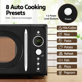Devanti 20L Microwave Oven 700W Black - Top-Down View