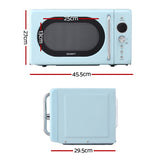 Devanti 20L Microwave Oven 800W Blue - Front View