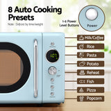 Devanti 20L Microwave Oven 800W Blue - Top-Down View