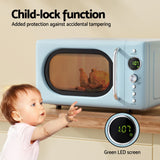 Devanti 20L Microwave Oven 800W Blue - Rear View