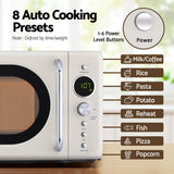 Devanti 20L Microwave Oven 700W Cream - Top-Down View
