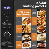 Devanti 30L Microwave Oven 4-IN-1 Air Fryer Convection Grill - Top-Down View