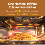 Devanti 30L Microwave Oven 4-IN-1 Air Fryer Convection Grill - Close-Up Angle