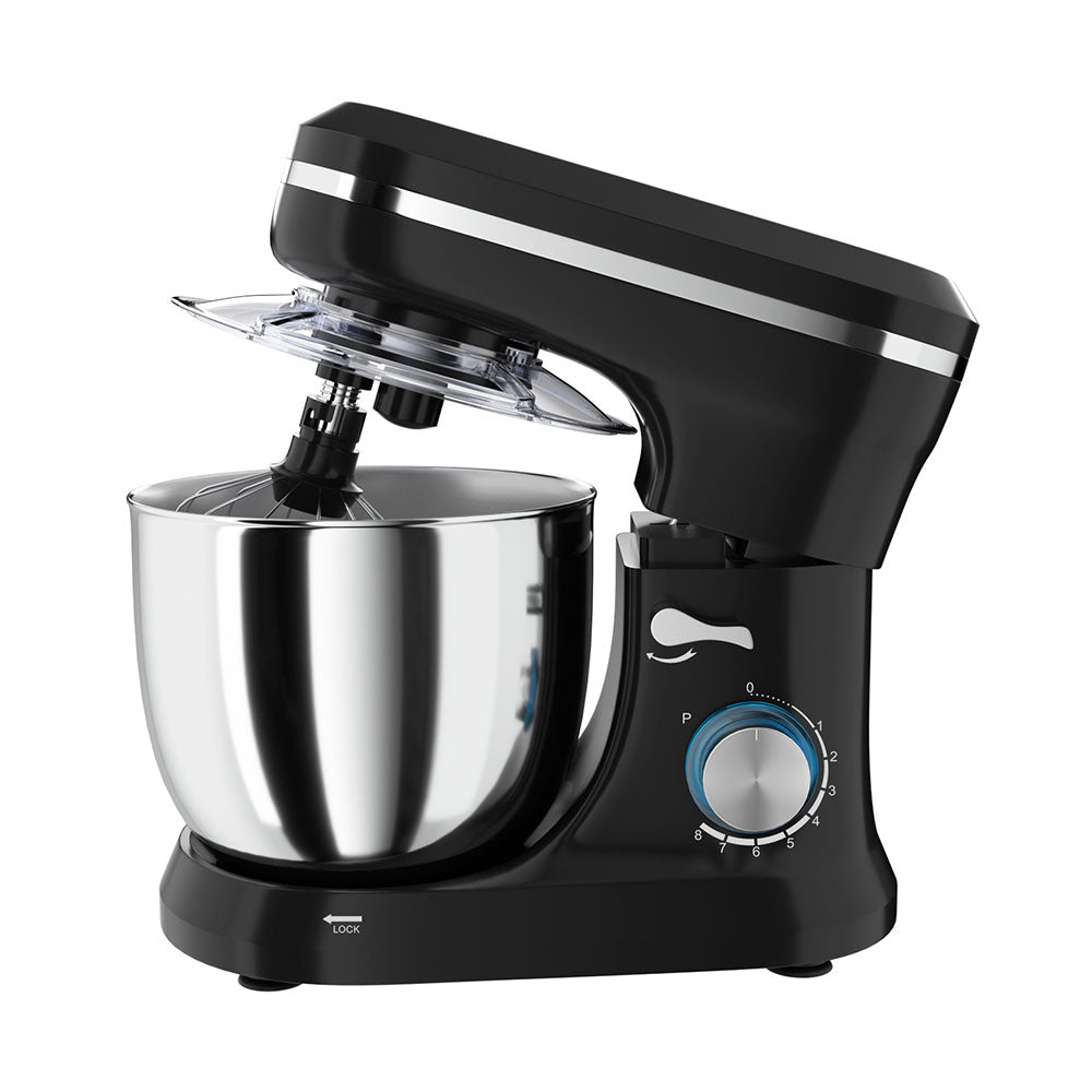 Devanti 5L 3-in-1 Stand Mixer with 8-Speed Control and 400W Power - Black