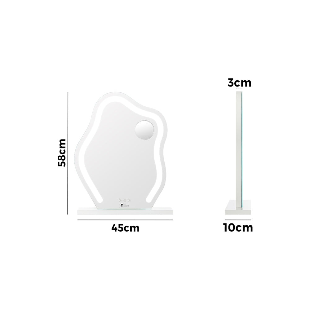 Oikiture Bluetooth Hollywood Makeup Mirror LED 45x58cm