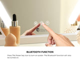 Oikiture Bluetooth Hollywood Makeup Mirror LED 45x58cm - Top-Down View