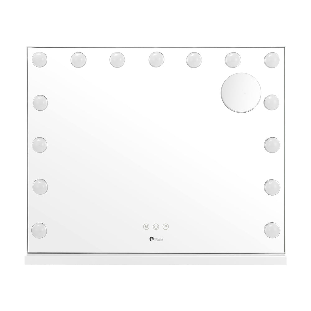 Oikiture Hollywood Makeup Mirrors Magnifying LED 58x46cm