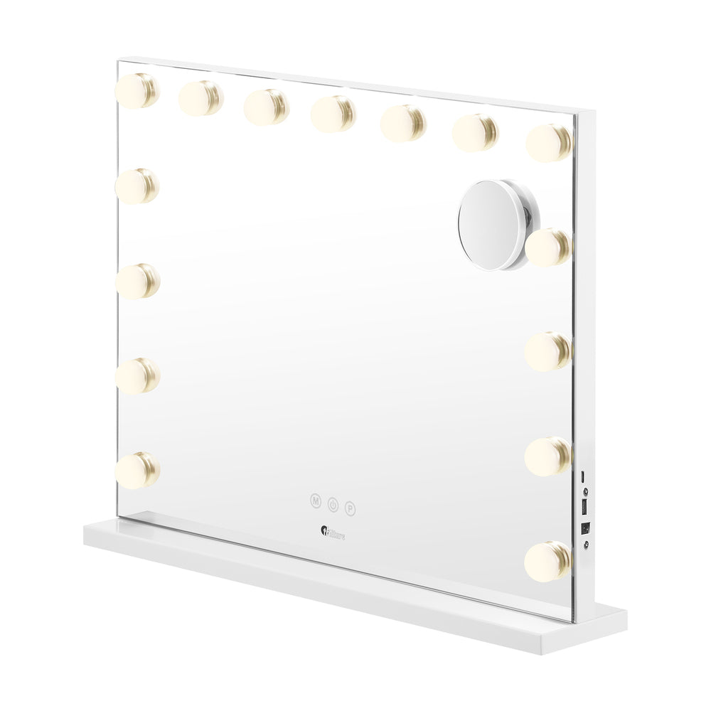 Oikiture Hollywood Makeup Mirrors Magnifying LED 58x46cm