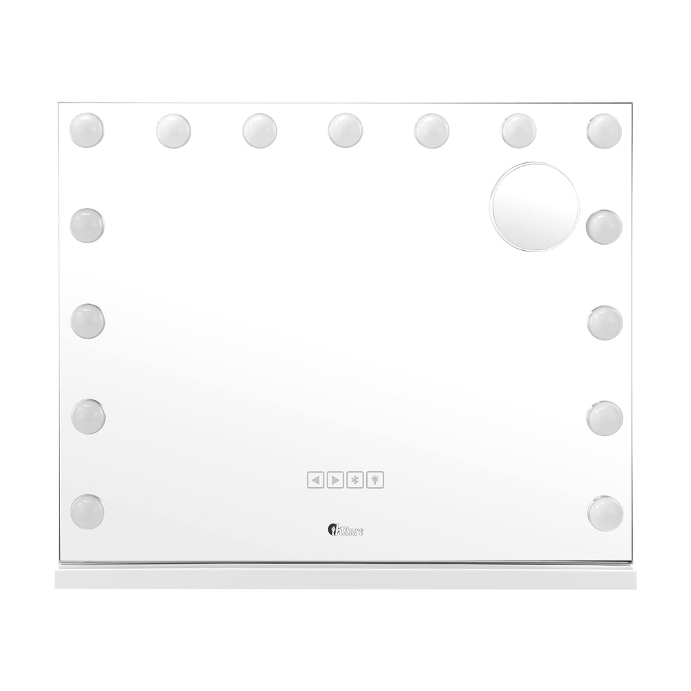 Oikiture Bluetooth Hollywood Makeup Mirrors with LED 59x48cm