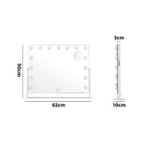 Oikiture Makeup Mirrors LED Bluetooth Rotatable 62x50cm - Front View