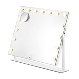 Oikiture Makeup Mirrors LED Bluetooth Rotatable 62x50cm - Close-Up Angle