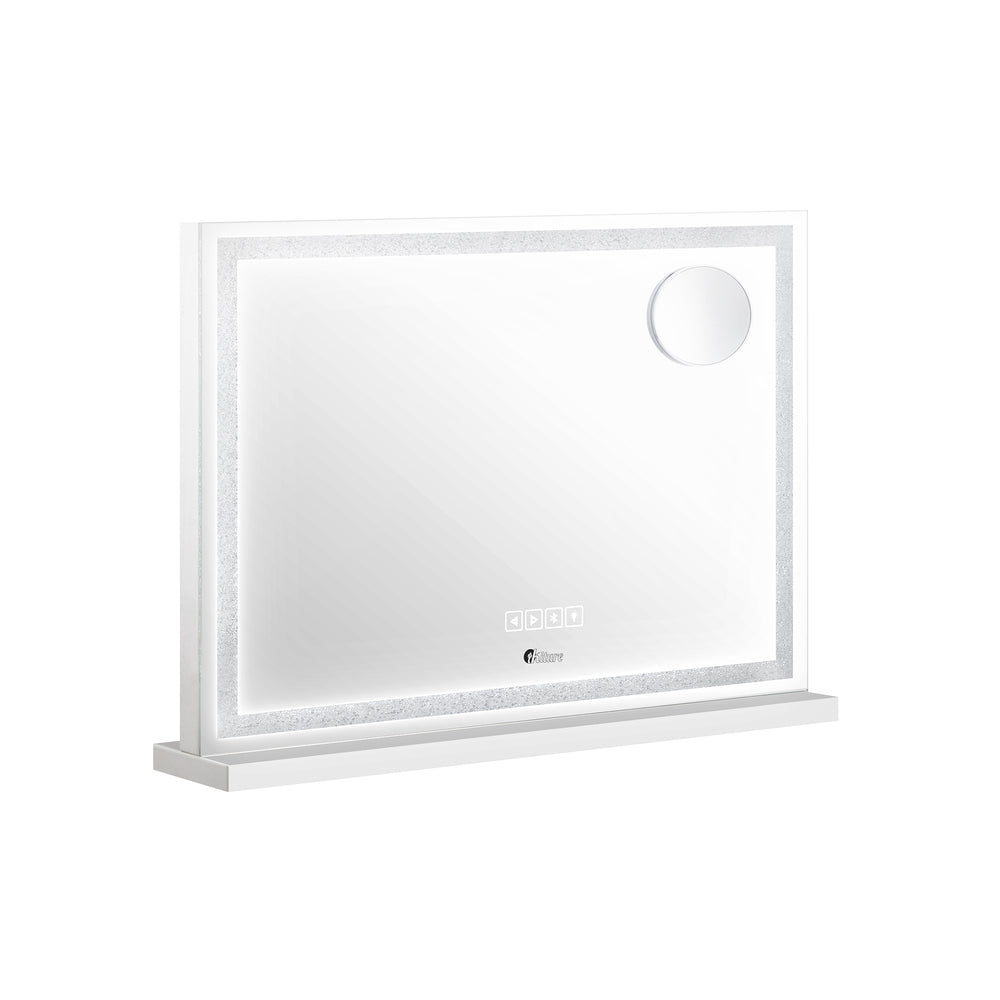 Oikiture Bluetooth Makeup Mirror Crystal LED 58x49cm