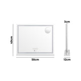 Oikiture Bluetooth Makeup Mirror Crystal LED 58x49cm