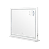 Oikiture Bluetooth Makeup Mirror Crystal LED 58x49cm - 45-Degree Angle
