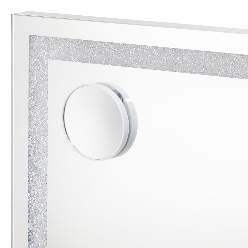 Oikiture Bluetooth Makeup Mirror Crystal LED 58x49cm