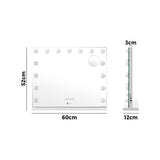 Oikiture Bluetooth Hollywood Makeup Mirror LED 60x52cm