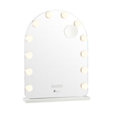 Oikiture LED Arched Makeup Mirror Bluetooth 61x43cm