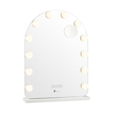 Oikiture LED Arched Makeup Mirror Bluetooth 61x43cm