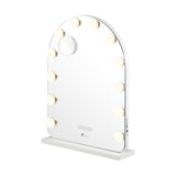 Oikiture LED Arched Makeup Mirror Bluetooth 61x43cm