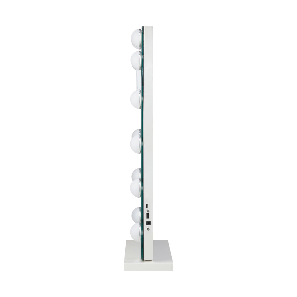 Oikiture LED Arched Makeup Mirror Bluetooth 61x43cm