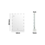 Oikiture LED Makeup Mirror Bluetooth Hollywood 61x43cm