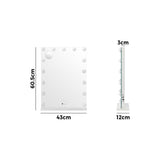 Oikiture LED Makeup Mirror Bluetooth Hollywood 61x43cm - Front View