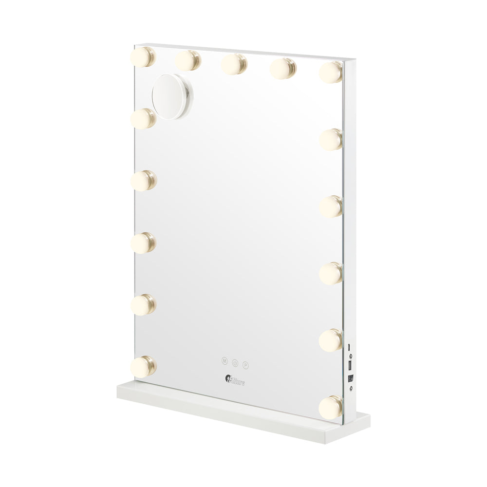 Oikiture LED Makeup Mirror Bluetooth Hollywood 61x43cm