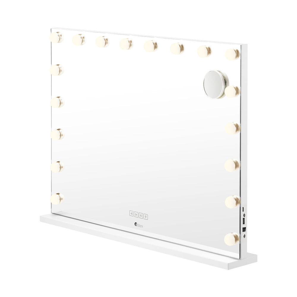 Oikiture Bluetooth Hollywood Makeup Mirrors with LED 80x62cm