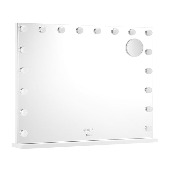 Oikiture Hollywood Makeup Mirror Magnifying LED 18 Bulbs 80x62cm