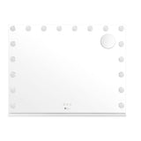 Oikiture Hollywood Makeup Mirror Magnifying LED 18 Bulbs 80x62cm - Close-Up Angle
