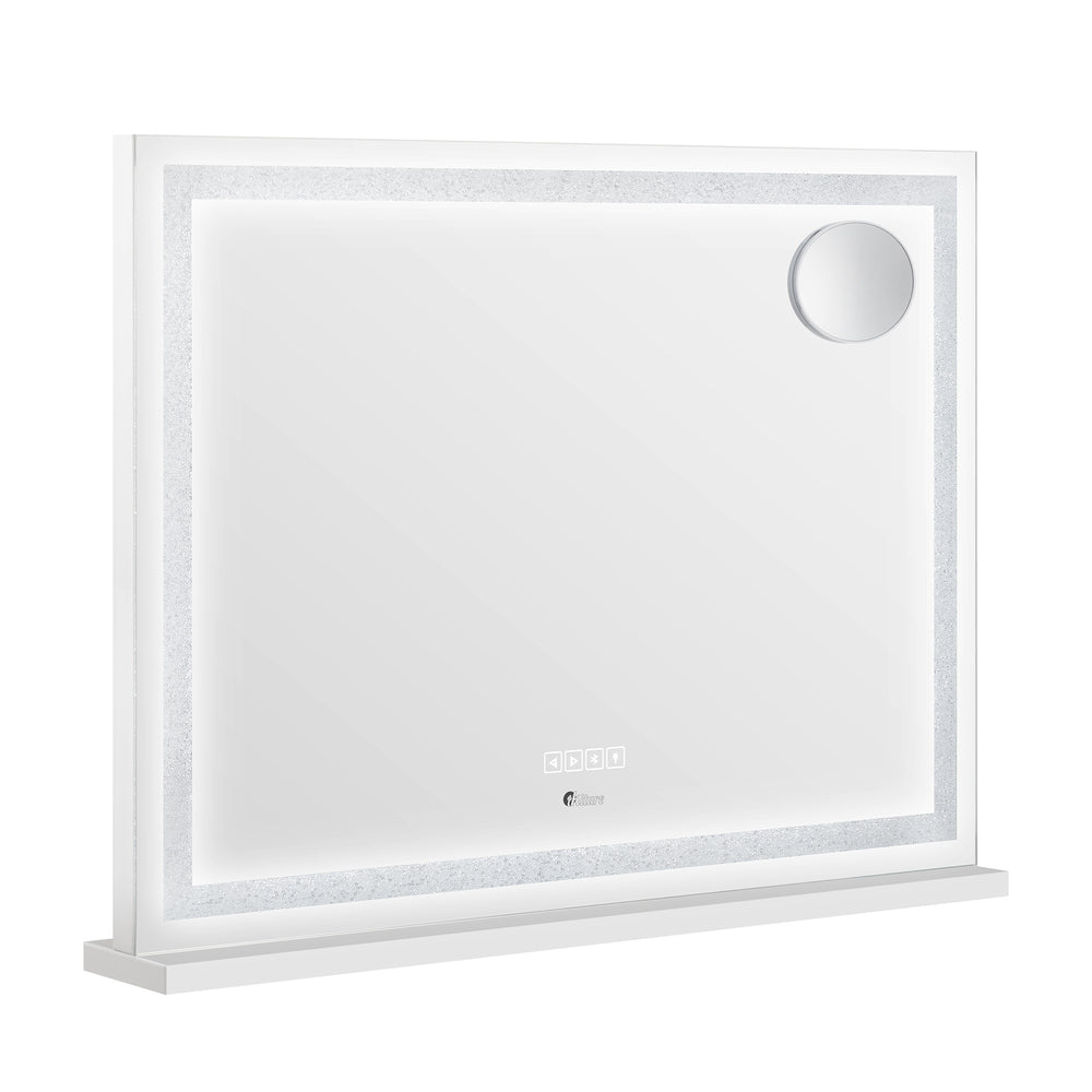 Oikiture Bluetooth Makeup Mirror Crystal LED 80x62cm