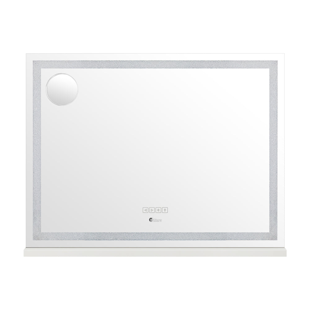 Oikiture Bluetooth Makeup Mirror Crystal LED 80x62cm