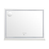 Oikiture Bluetooth Makeup Mirror Crystal LED 80x62cm - Rear View