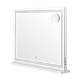 Oikiture Bluetooth Makeup Mirror Crystal LED 80x62cm