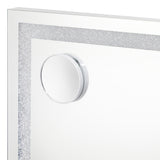 Oikiture Bluetooth Makeup Mirror Crystal LED 80x62cm