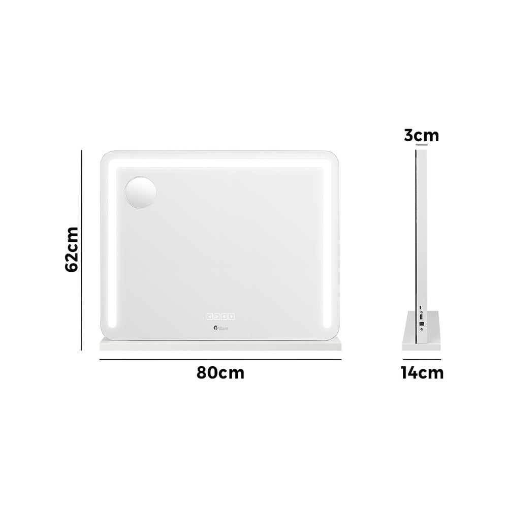 Oikiture Bluetooth Hollywood LED Makeup Mirror 80x62cm
