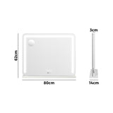 Oikiture Bluetooth Hollywood LED Makeup Mirror 80x62cm - Side View