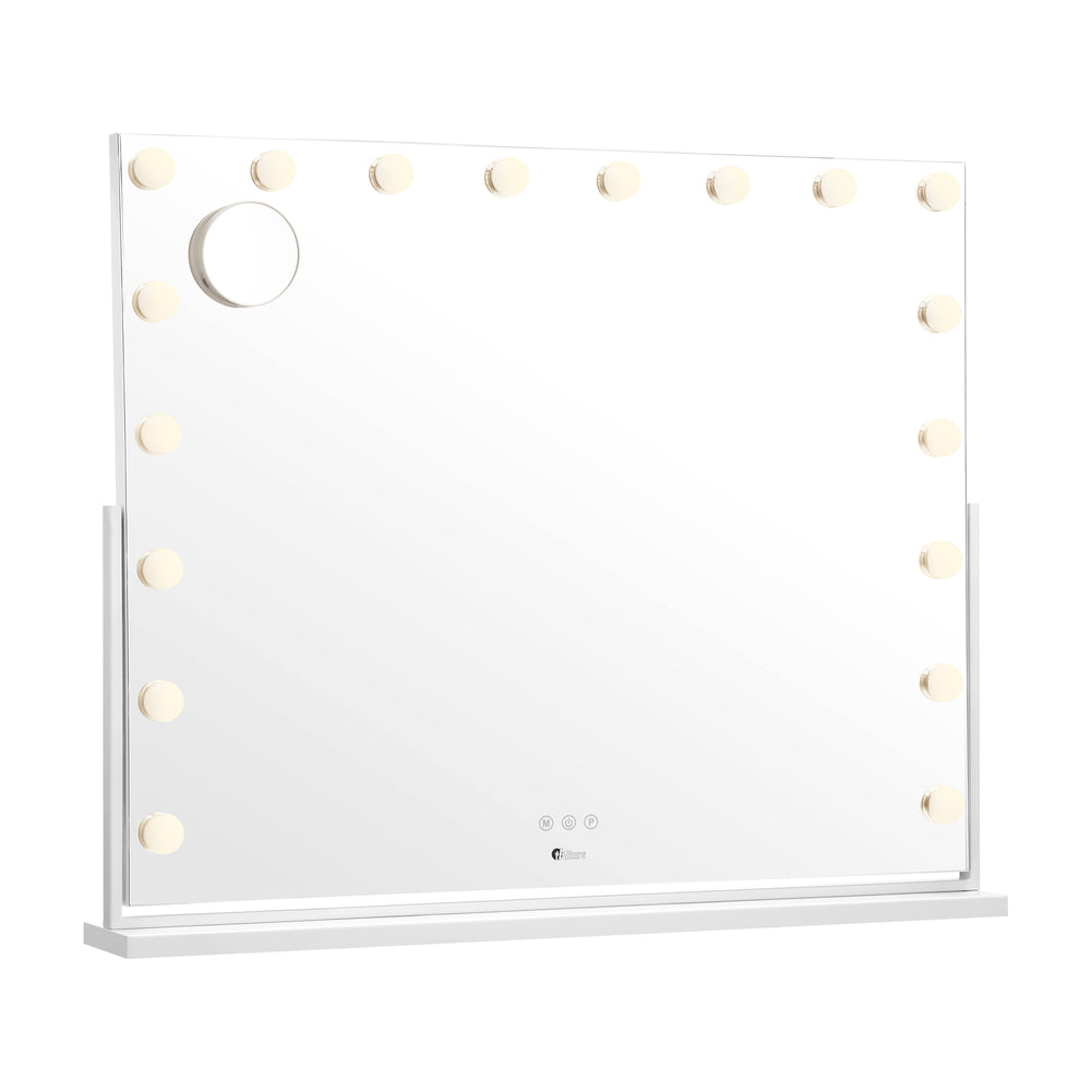 Oikiture Makeup Mirrors LED Bluetooth Rotatable 83x69cm