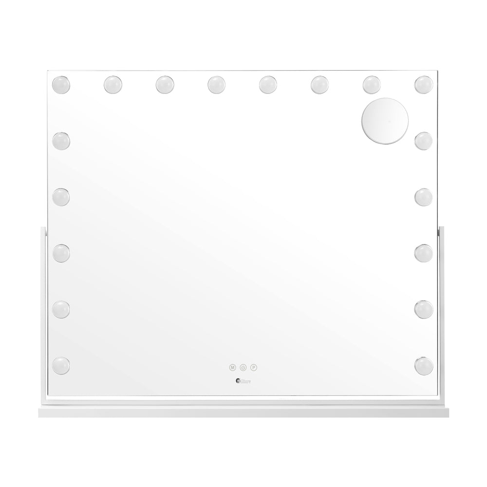 Oikiture Makeup Mirrors LED Bluetooth Rotatable 83x69cm