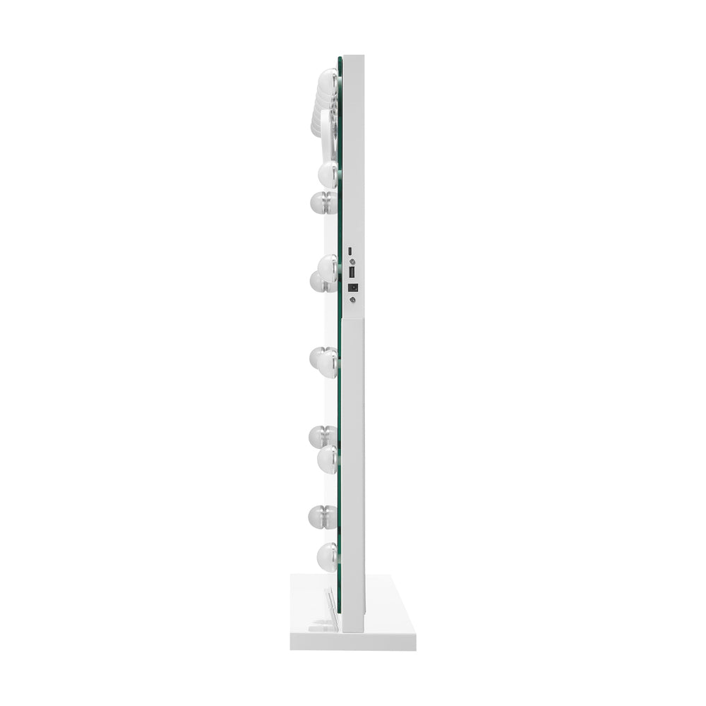 Oikiture Makeup Mirrors LED Bluetooth Rotatable 83x69cm