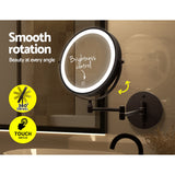 Embellir Extendable Makeup Mirror 10X Magnifying Double-Sided Bathroom Brown - Rear View