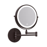 Embellir Extendable Makeup Mirror 10X Magnifying Double-Sided Bathroom Brown - Close-Up Angle