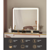 Embellir Makeup Mirror 60x50cm Hollywood Vanity with LED Light Tabletop Black