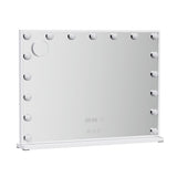 Embellir Makeup Mirror 80x60cm Hollywood Vanity with LED Light Tabletop White - Front View