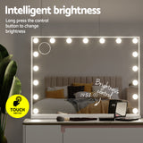 Embellir Makeup Mirror 80x60cm Hollywood Vanity with LED Light Tabletop White - Close-Up Angle