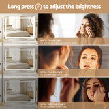 80x65cm Embellir Makeup Mirror Hollywood Vanity with LED Light White Frame - 45-Degree Angle